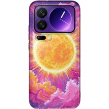 MONOFLEX Xiaomi 17 Pro Max Uyumlu Galaksi Güneş Desenli Şeffaf Telefon Kılıfı