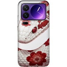 MONOFLEX Xiaomi 17 Pro Max Uyumlu Yılan Desenli Şeffaf Telefon Kılıfı