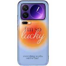 MONOFLEX Xiaomi 17 Pro Max Uyumlu Lucky Desenli Şeffaf Telefon Kılıfı