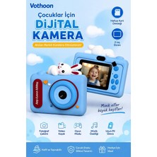 Pileli Store Mini Çocuk Kamerası 2 Inç Ekranlı Fotoğraf Video Çekimli Şarjlı Silikon Korumalı Dijital K