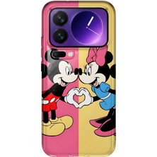 MONOFLEX Xiaomi 17 Pro Max Uyumlu Mickey Minnie Desenli Şeffaf Telefon Kılıfı