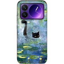 MONOFLEX Xiaomi 17 Pro Max Uyumlu Kedi Desenli Şeffaf Telefon Kılıfı