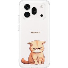 MONOFLEX Honor 600 Pro 5g Uyumlu Somurtkan Turuncu Kedi Desenli Şeffaf Telefon Kılıfı