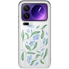 MONOFLEX Xiaomi 17 Pro Max Uyumlu Çiçek Desenli Şeffaf Telefon Kılıfı