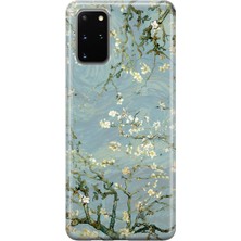 MONOFLEX Samsung Galaxy S20 Plus Uyumlu Van Gogh Badem Çiçeği Dalları Desenli Şeffaf Telefon Kılıfı