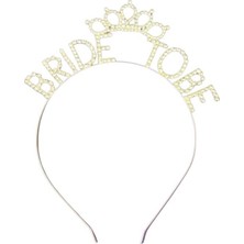 Partyplus Bride Tobe Kralice Taşlı Taç Gümüş