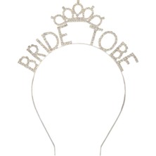Partyplus Bride Tobe Kralice Taşlı Taç Gümüş