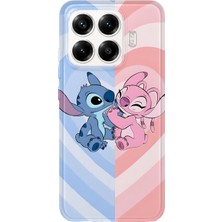MONOFLEX Xiaomi 17T Uyumlu Angel ve Stitch Desenli Şeffaf Telefon Kılıfı