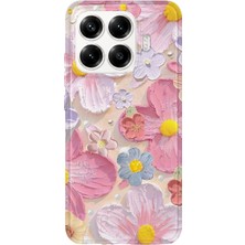 MONOFLEX Xiaomi 17T Uyumlu Pastel Çiçekler Desenli Şeffaf Telefon Kılıfı