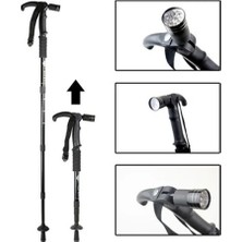 Pileli Store Boya Göre Ayarlı Işıklı Yürüyüş Bastonu LED Güçlü Aydınlatmalı Ergonomik Tasarım Wt-0