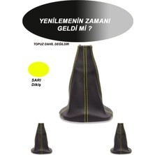 Volkswagen Tıguan Uyumlu Araç,oto Vites Körügü Siyah Deri Sarı Dikiş