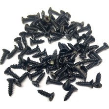 Pileli Store Siyah 1000 Adet Klips Vidası 2,2x6,5 mm Yhb - Konik Başlı Kutu, Sandık, Ayak, Askı, Mini Vida