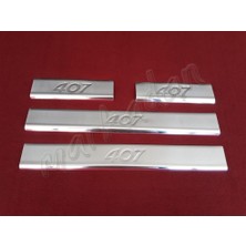 Db Chrome Peugeot 407 Krom Kapı Eşiği 2004-2010 4 Parça P.çelik