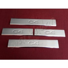 Db Chrome Citroen C4 Krom Kapı Eşiği 2010-2020 4 Parça P.çelik