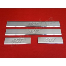 Markadan Peugeot 407 Krom Kapı Eşiği 2004-2010 4 Parça Paslanmaz Çelik