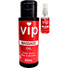 Vip 60 ml Erotikmasaj Yağı Yanında 30 ml Delaysprey