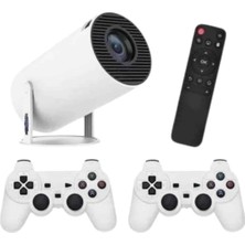 Pileli Store 4K Wireless Çift Kollu Kumandalı Oyun Projeksiyonu Retro Video Oyunu Yeni Nesil
