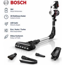 Bosch BBS711TR Şarjlı Süpürge Unlimited 7 18 V Güç Değeri ile Dikey Kullanım Özelliği