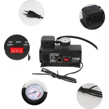 Pileli Store 220 Volt-12 Volt 250 Psi Psi Kompresör Lastik Hava Şişirme Oto Pompası Fişli Çakmaklıklı