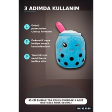 Pileli Store 35 cm Bubble Tea Peluş Oyuncak 1 Adet Rastgele Renk Sevimli Hediye Peluş BX-313540