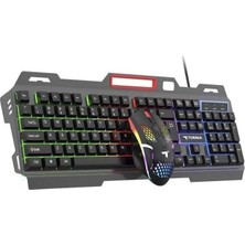 Tr Tmk-06 Gaming Rgb Işıklı Kablolu Q Klavye ve Mouse Seti Siyah