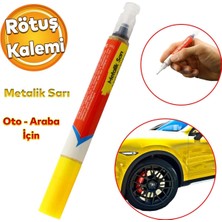 Tr Oto Rötuş Kalemi 5 ml Araç Kaporta Tampon Çizik Giderici Fırça Yenileme Metalik Sarı Renk
