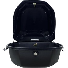 Tr XT08-B 32 Litre Motosiklet Arka Çanta Siyah Parlak Su Geçirmez Abs Top Case Çift Kilitleme Ün