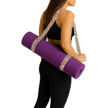Tr Mat Taşıma Askısı - Yoga Motifli Dijital Baskılı 205 cm Pamuklu Mat Taşıma Askısı