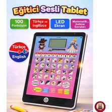 Tr Oyuncak 2in1 Türkçe & Ingilizce Eğitici Sesli Tablet | LED Ekranlı, Müzikli, 100 Fonksiyonl
