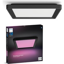 Tr Tento Siyah Sıva Üstü Rgb Akıllı LED Panel Tavan Armatürü 30X30CM 1340 Lumen - 25.000 Saat