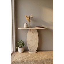 Dresuar Modern Dekoratif Antre Konsolu Giriş Hol Koridor Salon Konsol Masası 7031 Traverten