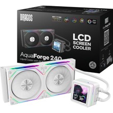 Tr Aquaforge V2 240MM Beyaz Argb LCD Ekranlı Işlemci Sıvı Soğutucu