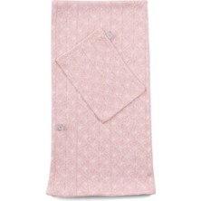 Tr Çift Katlı Bebek Müslin Örtü ve Kese Seti 100X100 cm (Pembe, 100X100 Cm)