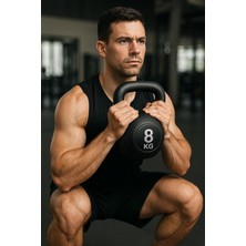 Tr 8 kg Çaydanlık Tipi Dambıl Kettlebell Ağırlık Siyah Tek Ebat