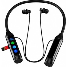 Tr Boyun Bantlı Ultra Hd Bluetooth Kablosuz Kulaklık | Type-C | Dijital Ekran | Tf Kart | 2800 Mah