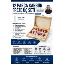 Transformacion 6 mm Freze Uç Seti 12 Parça Karbür Ahşap Oyma Kanal Açma Kenar Tıraşlama Matkap Ucu Marangoz Ahşap Şekillendirme Işleme Elmas Uç Takımı  723721
