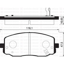 SANGSIN Sangsın SP1172 Ön Fren Balata Hyundai I10 1,1l Crdi 08-> / Kıa Picanto 1,0l 1,1l 04-11 - (Aşınma Ikaz Soketli) 581010XA10-581010XA01-5810107A20
