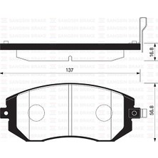 SANGSIN Sangsın SP1367 Ön Fren Balata Subaru Impreza 1.5l EJ15 Ge3 06-12 / Forester 2.0l EJ20 Sh 08-13 / Outback 2.0l 04-09 / Brz 2.0l Zc6 12-> / Legacy 2.0l 04-09 / Forester 2.0l EJ20 x Sg 03-08