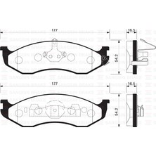 SANGSIN Sangsın SP1112 Ön Fren Balata Jeep Grand Cherokee I 4.0l 5.2l (91-99). Wrangler (96-07) 4713175-83504371-WVA21822
