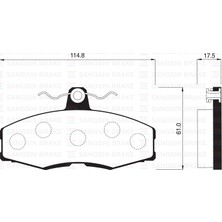 SANGSIN Sangsın SP1028 Ön Fren Balata Skoda Favorit 1.3l 88-97 / Ford Sierra 1.3l 1.6l 2.0l 86-93 6166950-6174784-115430280
