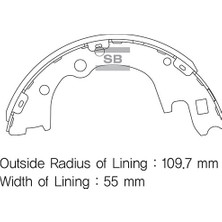 SANGSIN Sangsın SA135 Arka Kampana Pabuç Balata Hyundai H100 2.5l Kamyonet 04-> 5830544A60-5830544A70-5830544A50