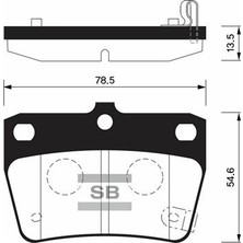 SANGSIN Sangsın SP1457 Arka Fren Balata Toyota Rav4 2.0l 1AZ-FE ACA21 01-05 / Chery Tiggo 1.6l 2.0l J11 06-14 T113502080-0446642020-0446642030
