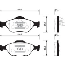 SANGSIN Sangsın SP1565 Ön Balata Fiesta 1.4tdci Absli 00=> Fusion 02=> Mazda 121 96=> Mazda 2 03> TAMT2K021FSTL-YS6J2K021DC-WVA23202