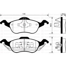 SANGSIN Sangsın SP1259 Ön Fren Balata Ford Focus 1.4l 1.6l 1.8l 2.0l 98-04 TAMT2K021FCS-1075558-98AB2K021AG