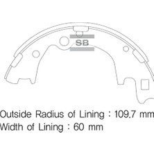 SANGSIN Sangsın SA100 Arka Kampana Pabuç Balata Hyundai H-1 2.5l D4CB Libero Kamyonet 01-> 5830547A00