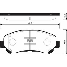 SANGSIN Sangsın SP1451 Ön Fren Balata Nissan Qashqai 1.5l Dci K9K Dizel 1.6l 2.0l HR16 HR20 J10 06-13 / X-Trail 2.0l QR20 T31 07-> 2.0l M9R T31 Dizel 07-> / Koleos 2.0 Dcı 08=>