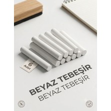 Klasik Beyaz Tebeşir Seti - 6'lı Yazı Tahtası, Okul ve Hobi Tebeşiri