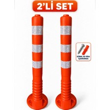 Serbugo Esnek Delinatör Otopark Dubası Yol Şerit Ayırıcı Park Düzenleyici Yol Trafik Dubası 75 cm 2'li Set