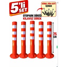 Serbugo Esnek Delinatör Otopark Dubası Yol Şerit Ayırıcı Park Düzenleyici Yol Trafik Dubası 75 cm 5li Set