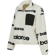 Markali New Balance Kadın Beyaz Sweatshirt WNC3623-WT